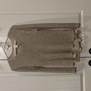 Chicos Size 0 Gold Sweater Blouse